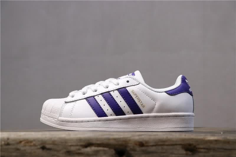 Adidas Originals Superstar White/Purple Men/Women 1