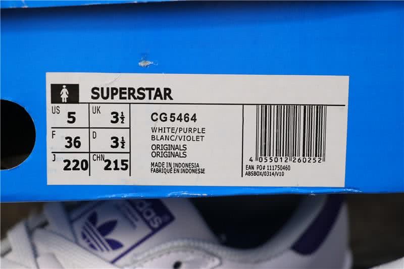 Adidas Originals Superstar White/Purple Men/Women 7
