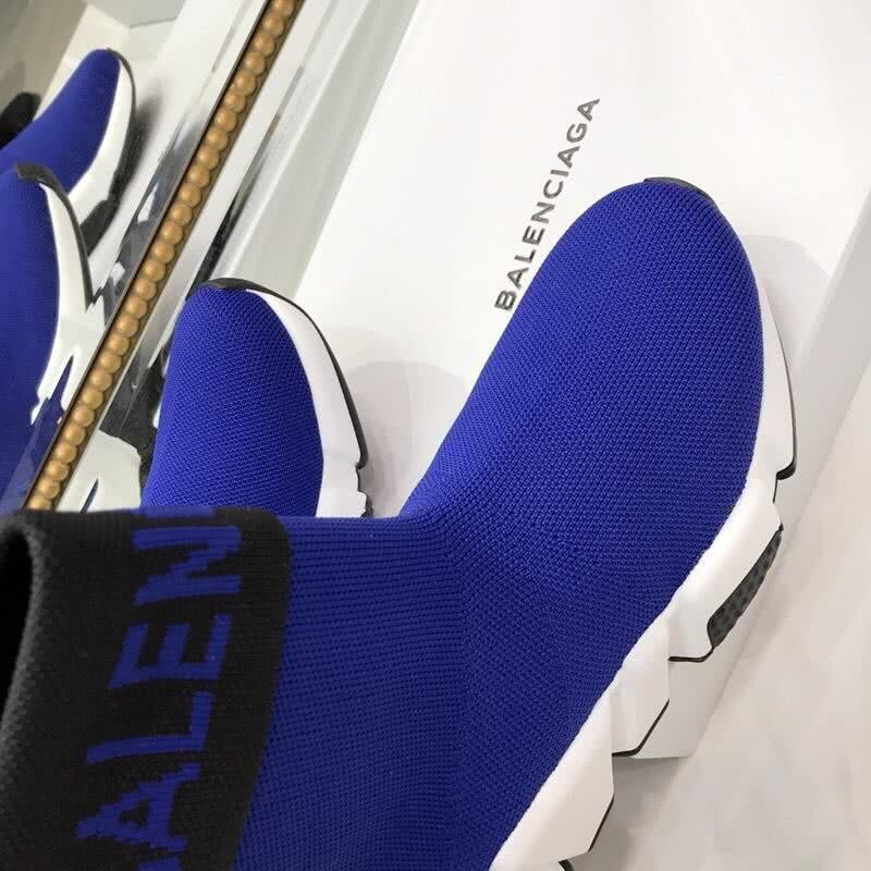 Balenciaga Speed Sock Boots Blue Black White Men Women 3
