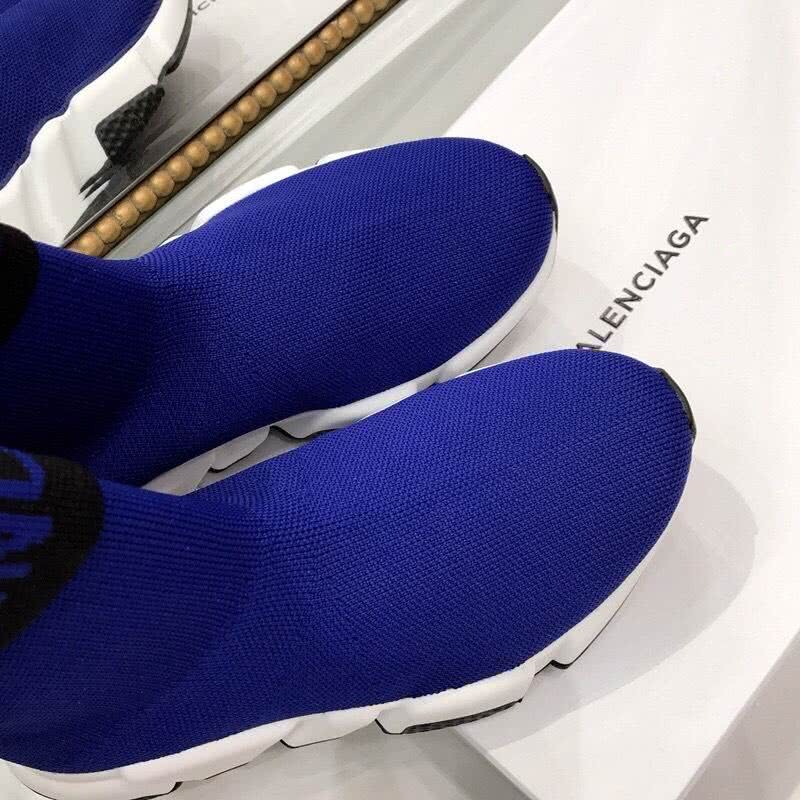 Balenciaga Speed Sock Boots Blue Black White Men Women 4