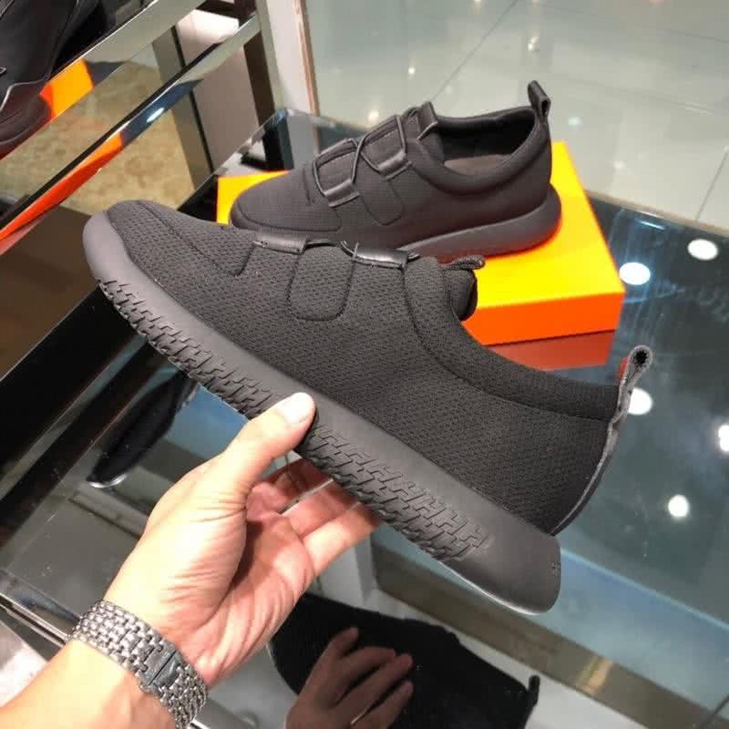 Hermes Fashion Comfortable Sports Shoes Deep Grey Men 4