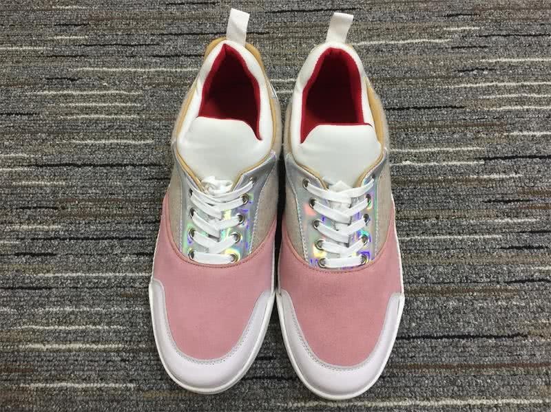 christian louboutin Sneakers Pink White Men Women 2
