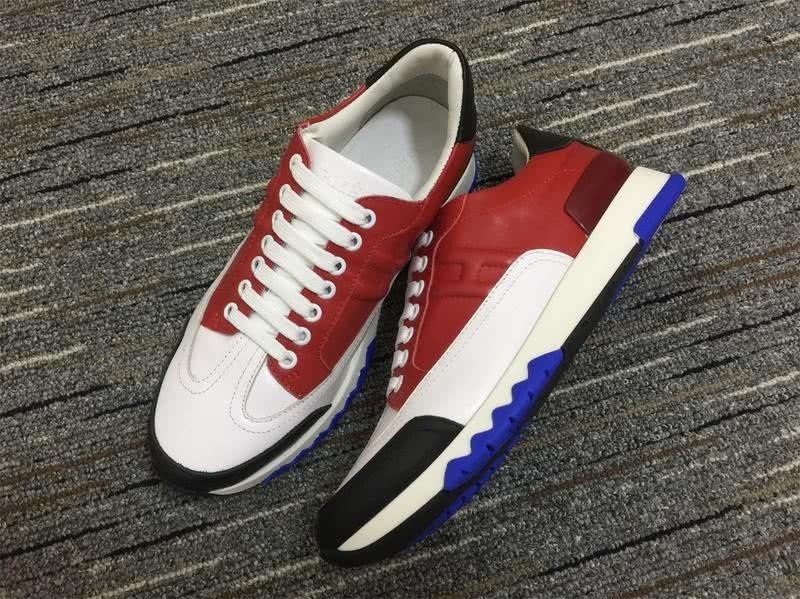 Hermes Sneakers Leather White Red Black Blue Men Women 1