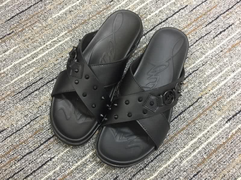 christian louboutin sandal slippers Black Men  1