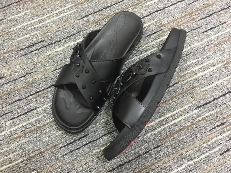 christian louboutin sandal slippers Black Men  3