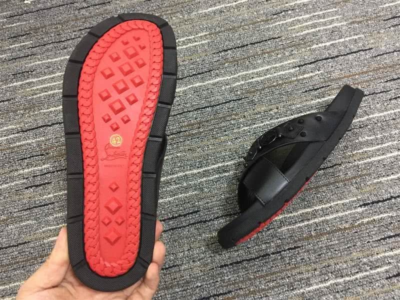 christian louboutin sandal slippers Black Men  6