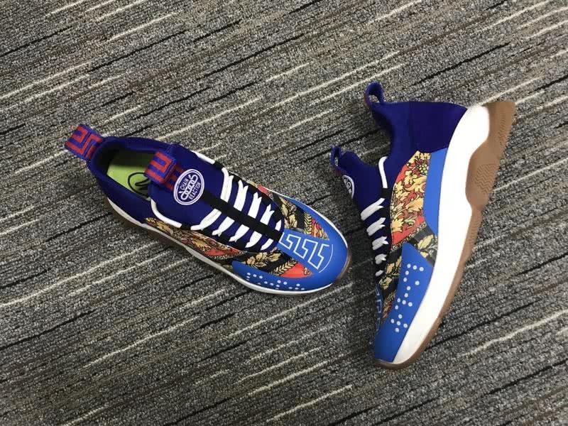 Versace Sneakers Blue White Coffee Men Women 6