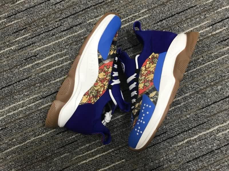 Versace Sneakers Blue White Coffee Men Women 8