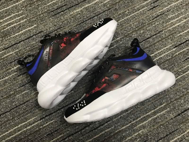 Versace Sneakers Black Blue Red Upper White Sole Men Women 2