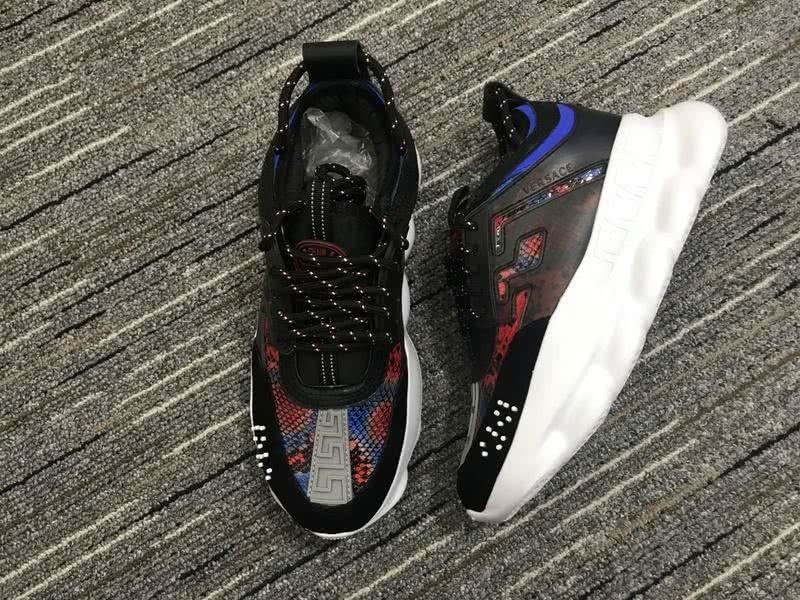 Versace Sneakers Black Blue Red Upper White Sole Men Women 1