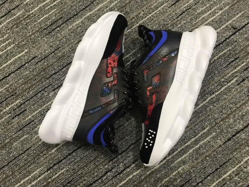 Versace Sneakers Black Blue Red Upper White Sole Men Women 7