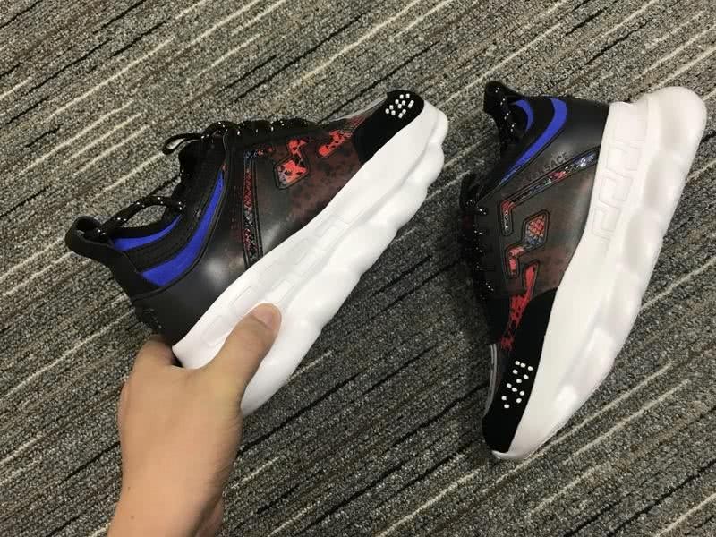 Versace Sneakers Black Blue Red Upper White Sole Men Women 8