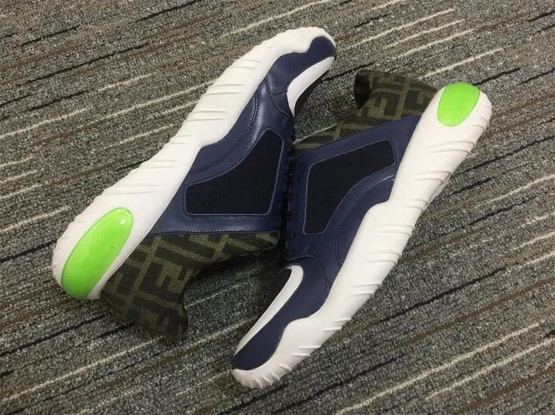 Fendi Sneakers Purple cotton Army green upper White sole Women 4