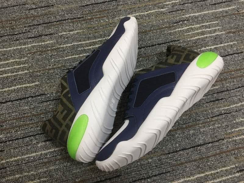 Fendi Sneakers Purple cotton Army green upper White sole Women 7