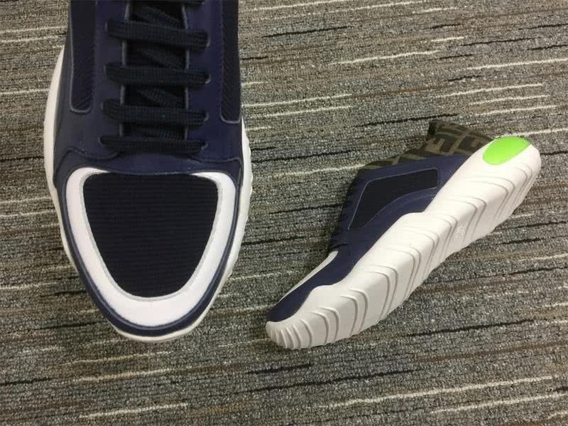 Fendi Sneakers Purple cotton Army green upper White sole Women 9