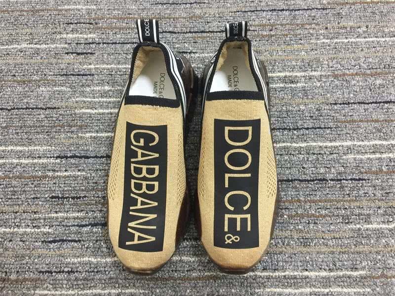 Dolce&Gabbana  3011 Camel cotton Black lump with name Brown sole Men and Women 2