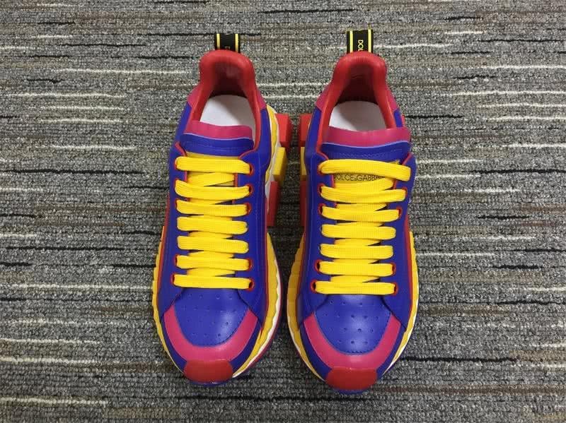 Dolce&Gabbana Complex 3006 Purple and Red Leather Pink Upper Yellow Lace Men 3