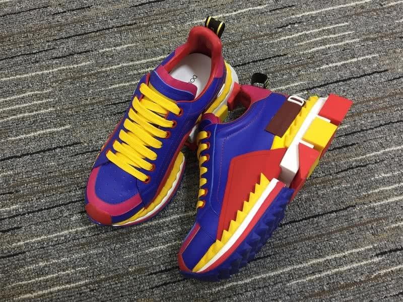 Dolce&Gabbana Complex 3006 Purple and Red Leather Pink Upper Yellow Lace Men 1