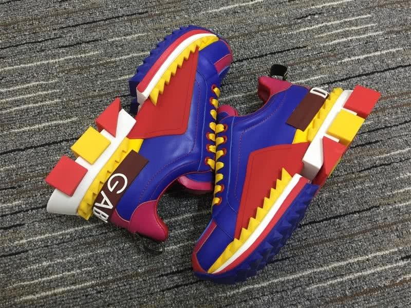 Dolce&Gabbana Complex 3006 Purple and Red Leather Pink Upper Yellow Lace Men 4