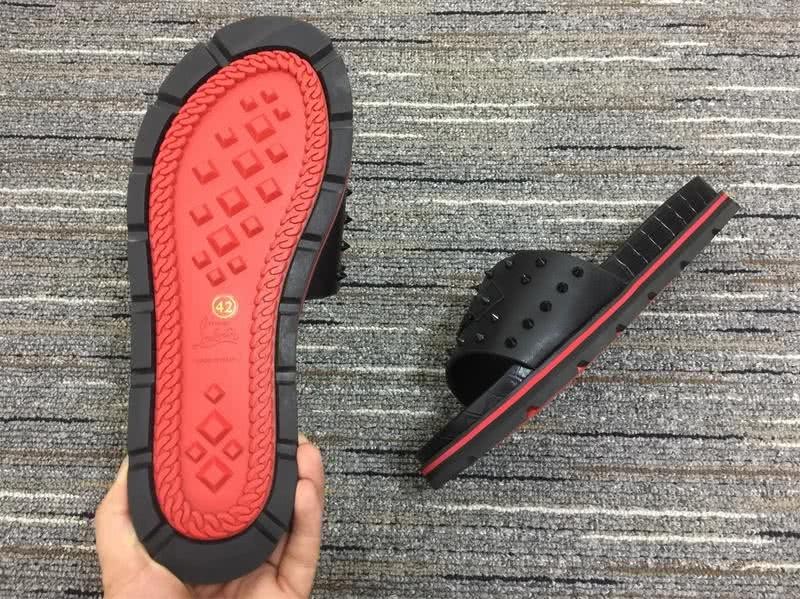 christian louboutin sandal slippers Black Men Women 6