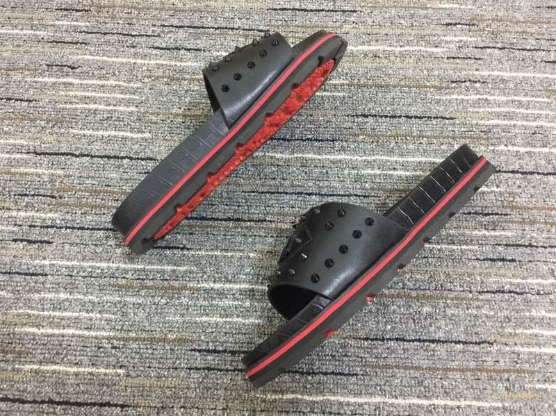 christian louboutin sandal slippers Black Men Women 7