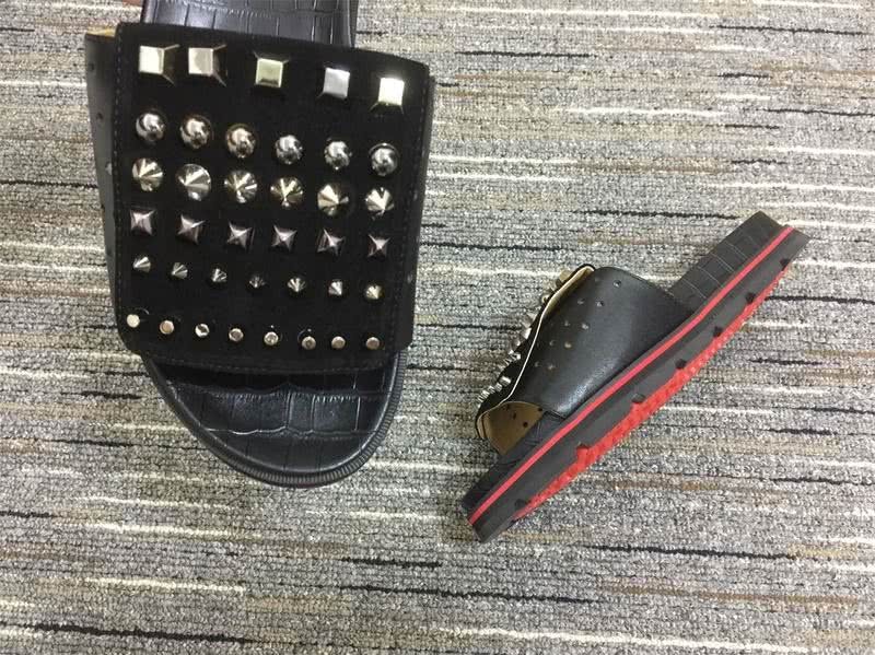 Christian louboutin sandal slippers Black Men Women 8