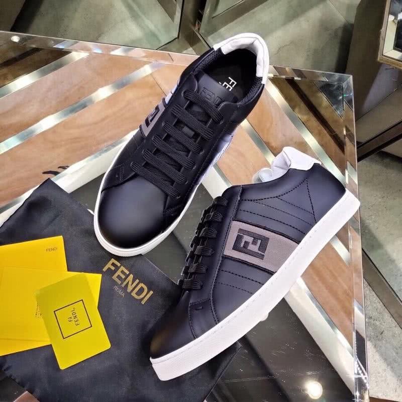 Fendi Sneakers Black Upper White Sole Men 1