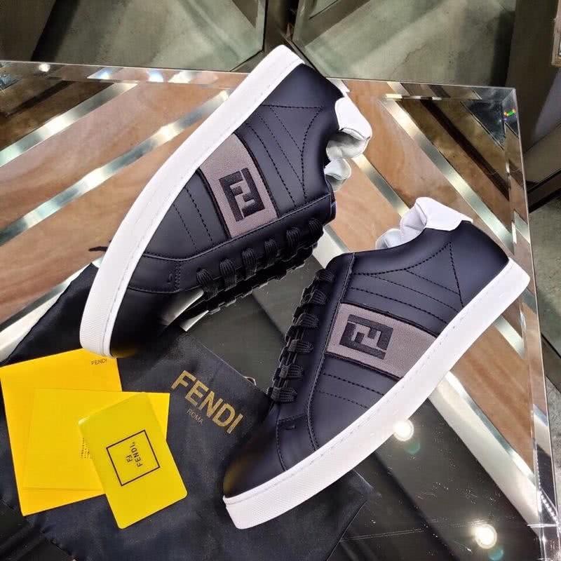 Fendi Sneakers Black Upper White Sole Men 6