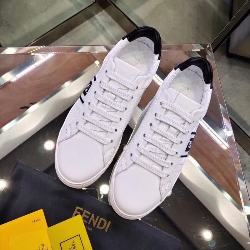 Fendi Sneakers White Black Rubber Sole Men 3