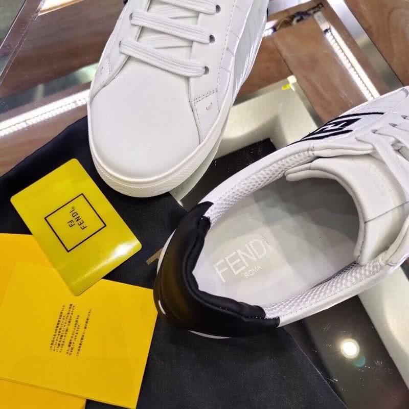 Fendi Sneakers White Black Rubber Sole Men 9