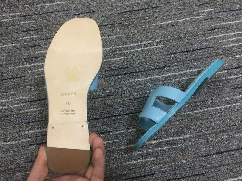 Hermes Slippers All Sky Blue Women 6