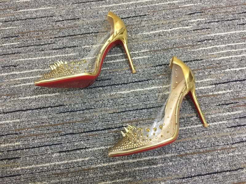 Christian Louboutin Pump High Heels Gold Women 4