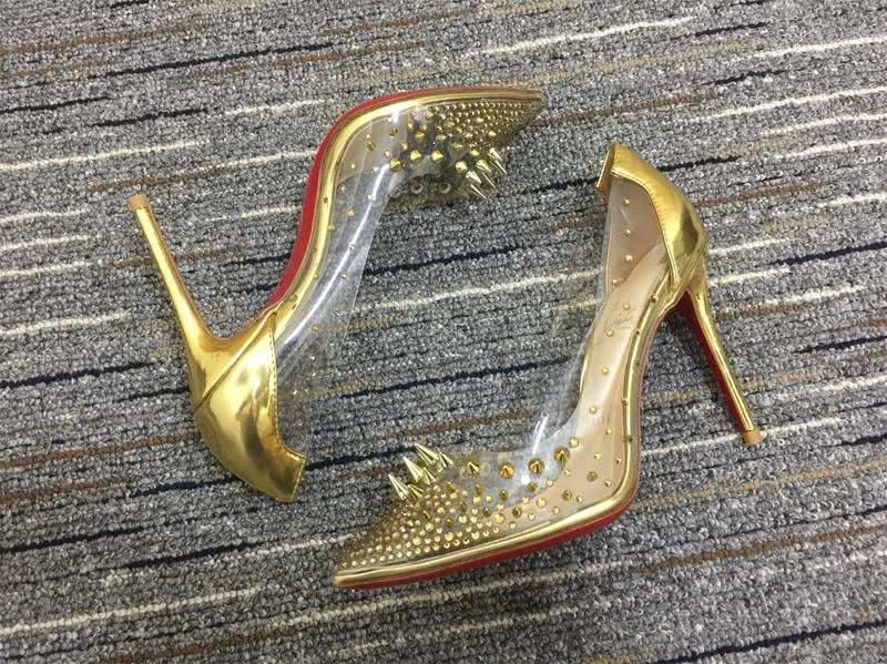 Christian Louboutin Pump High Heels Gold Women 5