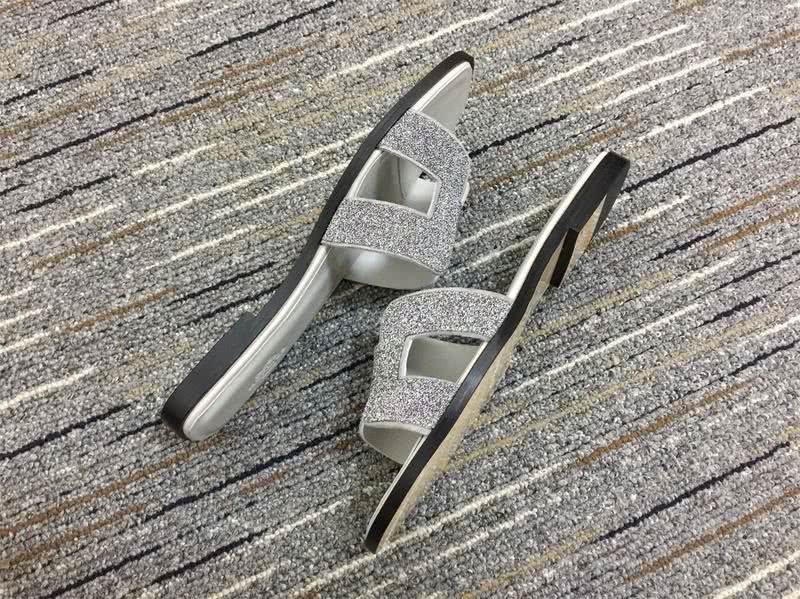 Hermes Slippers Glitter Grey Women 4