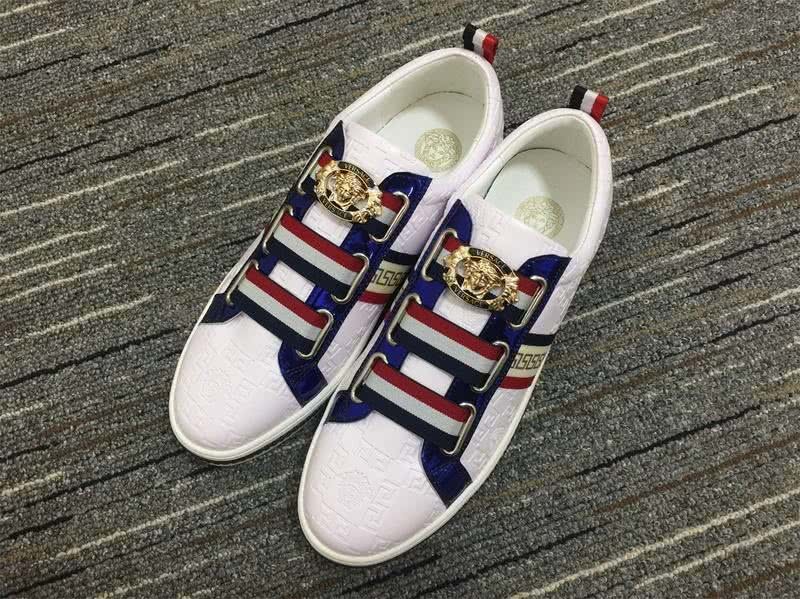 Versace Sneakers White Blue Men Women 2
