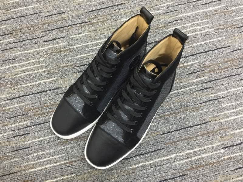 Christian Louboutin Sneakers High Top Black Grey Men Women 2
