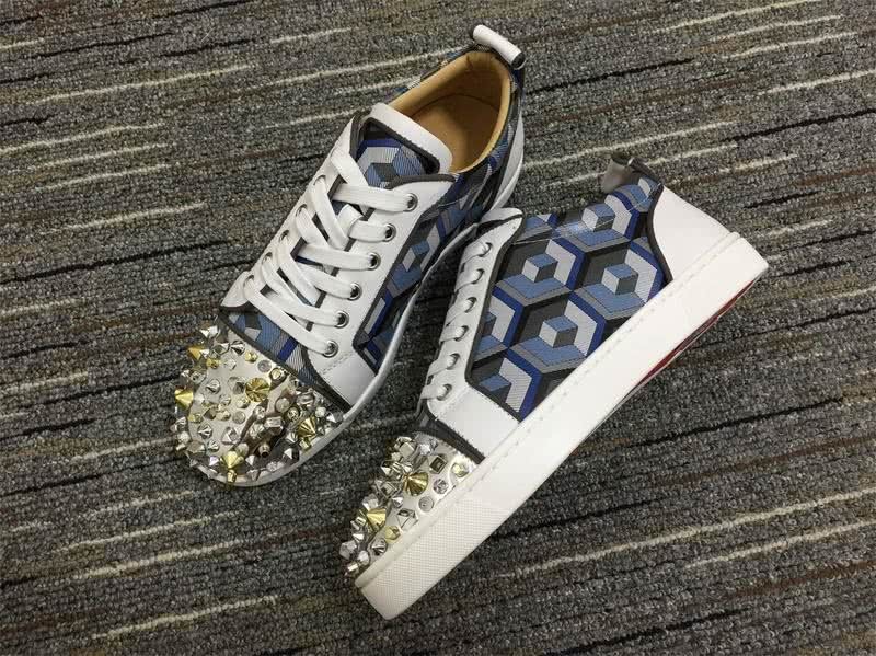 Christian Louboutin Sneakers Low Top White Blue Men Women 1