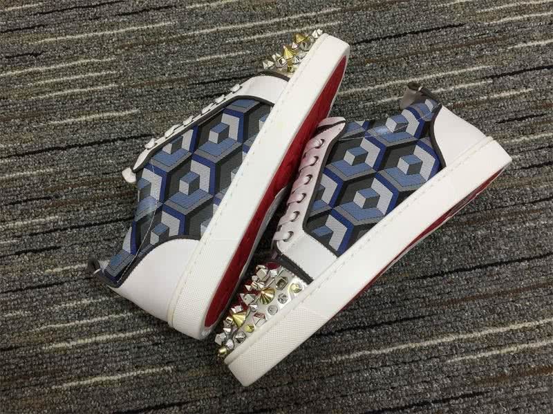 Christian Louboutin Sneakers Low Top White Blue Men Women 7