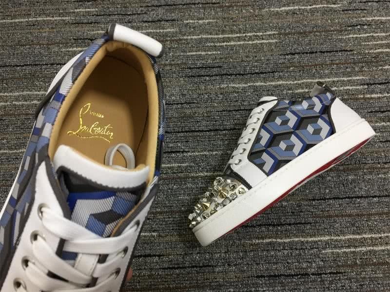 Christian Louboutin Sneakers Low Top White Blue Men Women 8