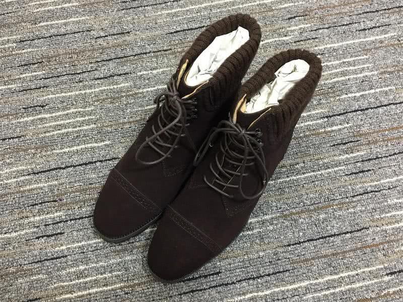 Christian Louboutin Boots Lace-ups Suede Coffee Men 2