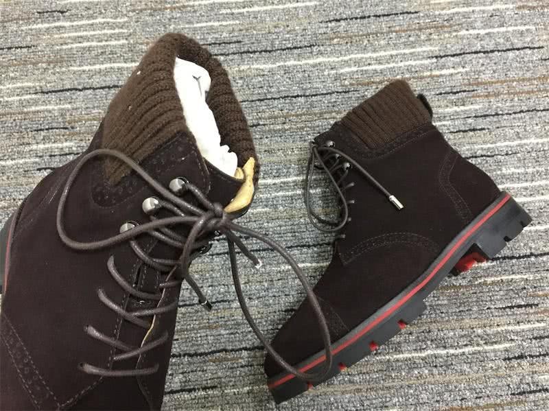 Christian Louboutin Boots Lace-ups Suede Coffee Men 8