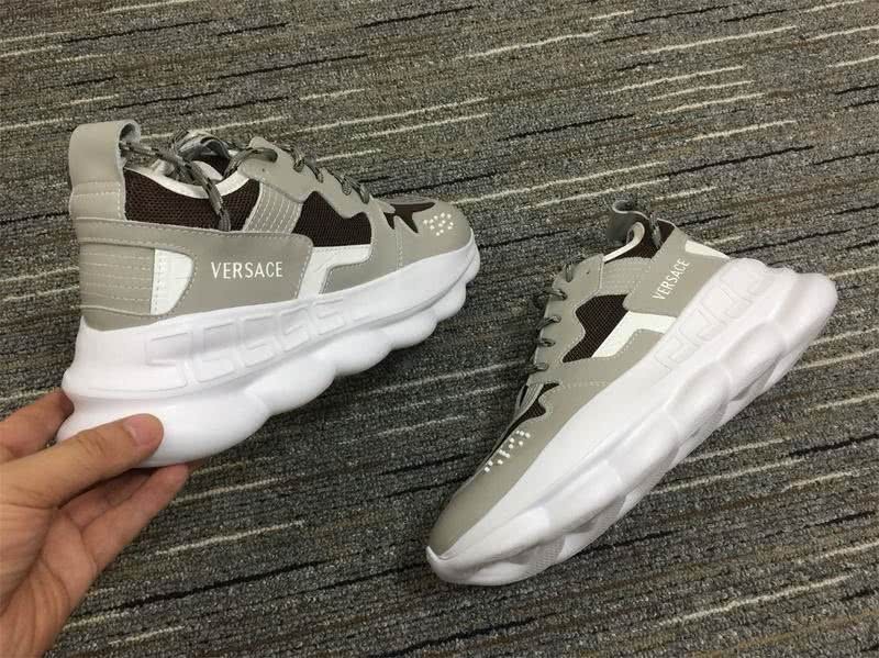 Versace Sneakers High Quality Grey Whtie Men Women 5