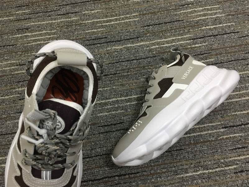 Versace Sneakers High Quality Grey Whtie Men Women 8
