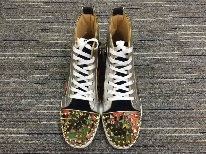 Christian Louboutin Sneakers High Top Black Brown Men Women 3