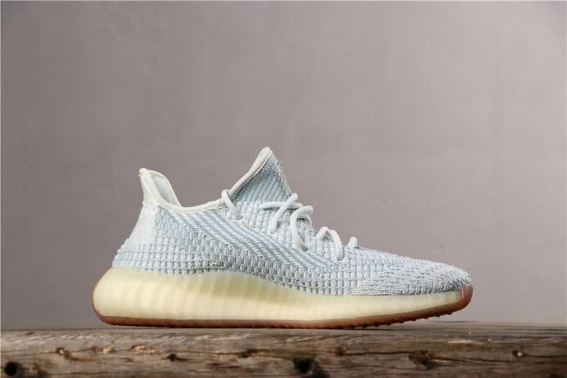 Adidas Yeezy Boost 350 V2 Men Women Grey Blue Shoes 2