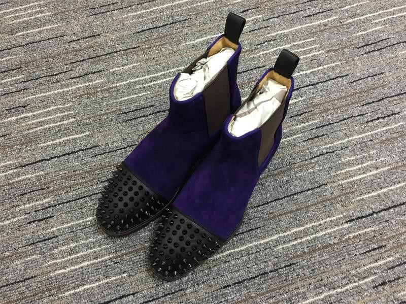 Christian Louboutin Boots Suede Purple Black Men 2