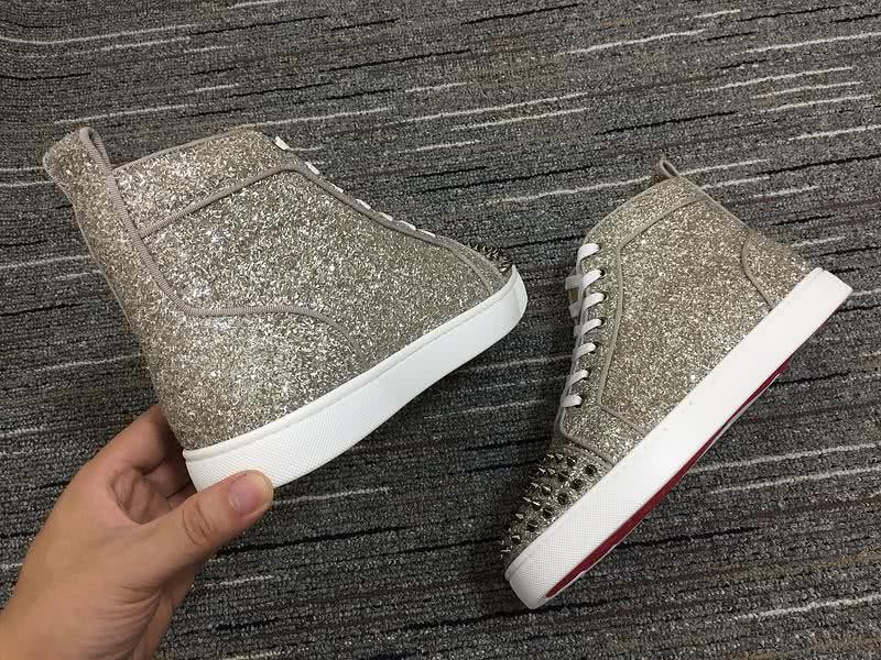 Christian Louboutin Sneakers Low Top Rivets Grey Men Women 5