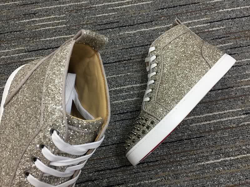 Christian Louboutin Sneakers Low Top Rivets Grey Men Women 8