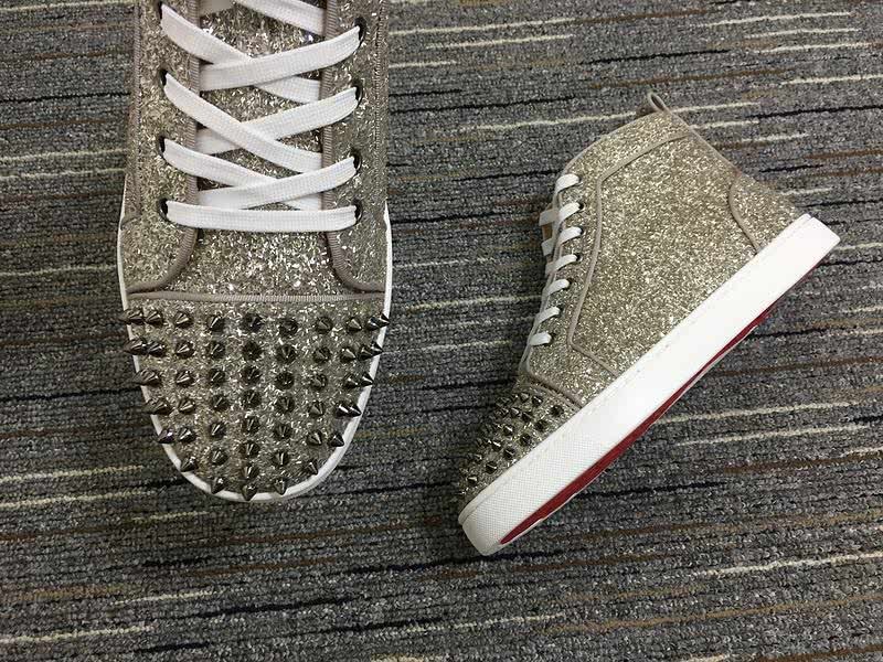 Christian Louboutin Sneakers Low Top Rivets Grey Men Women 9