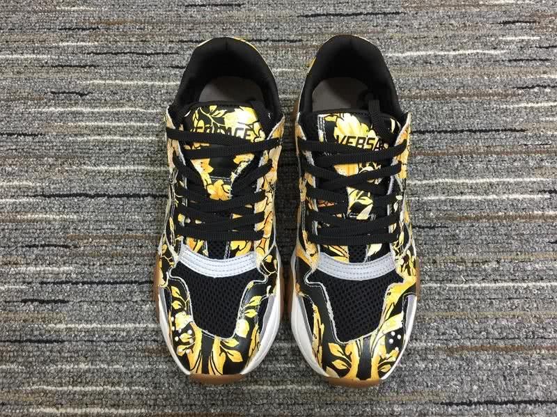 Versace Sneakers High Quality Yellow Brown Whtie Men Women 3